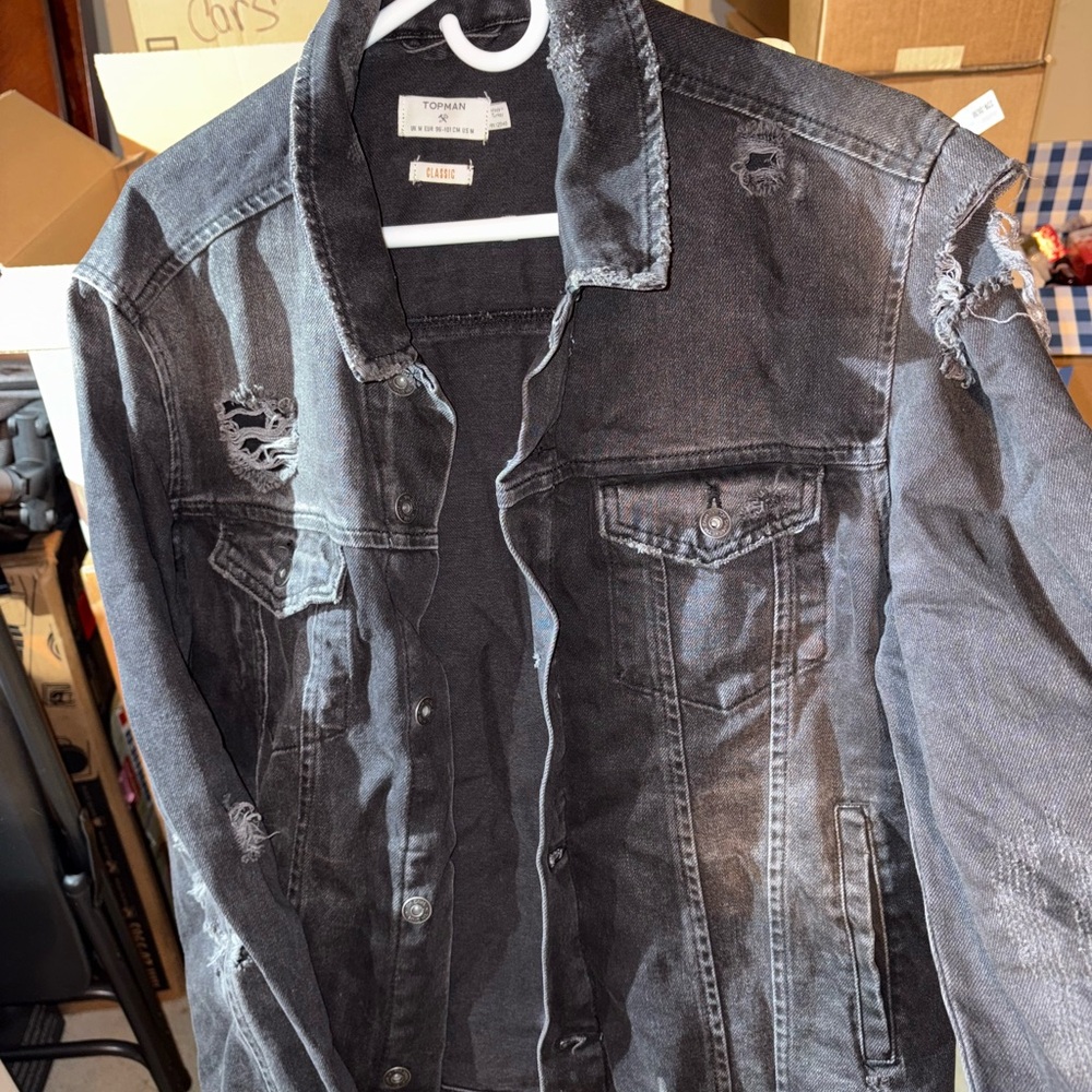 Topman Black Lightweight Shirt Jacket
